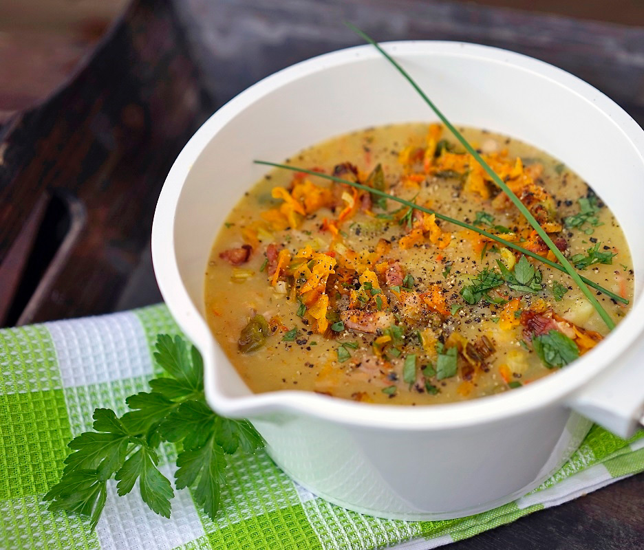 Kartoffel-Suppe mit Kürbis und Speck – Schmeck den Süden
