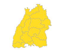 Bodensee-Oberschwaben, Südlicher Oberrhein, Stuttgart, Schwarzwald-Baar-Heuberg, Ostwürttemberg, Nordschwarzwald, Neckar-Alb, Mittlerer Oberrhein, Hochrhein-Bodensee, Franken, Donau-Iller, Unterer Neckar
