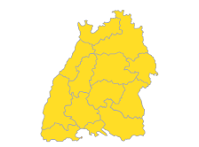 Bodensee-Oberschwaben, Südlicher Oberrhein, Stuttgart, Schwarzwald-Baar-Heuberg, Ostwürttemberg, Nordschwarzwald, Neckar-Alb, Mittlerer Oberrhein, Hochrhein-Bodensee, Franken, Donau-Iller, Unterer Neckar
