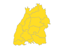 Bodensee-Oberschwaben, Südlicher Oberrhein, Stuttgart, Schwarzwald-Baar-Heuberg, Ostwürttemberg, Nordschwarzwald, Neckar-Alb, Mittlerer Oberrhein, Hochrhein-Bodensee, Franken, Donau-Iller, Unterer Neckar
