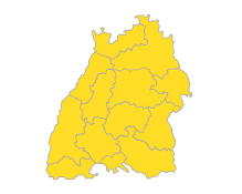 Bodensee-Oberschwaben, Südlicher Oberrhein, Stuttgart, Schwarzwald-Baar-Heuberg, Ostwürttemberg, Nordschwarzwald, Neckar-Alb, Mittlerer Oberrhein, Hochrhein-Bodensee, Franken, Donau-Iller, Unterer Neckar
