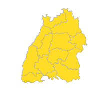 Bodensee-Oberschwaben, Südlicher Oberrhein, Stuttgart, Schwarzwald-Baar-Heuberg, Ostwürttemberg, Nordschwarzwald, Neckar-Alb, Mittlerer Oberrhein, Hochrhein-Bodensee, Franken, Donau-Iller, Unterer Neckar
