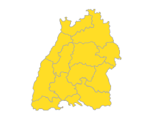 Bodensee-Oberschwaben, Südlicher Oberrhein, Stuttgart, Schwarzwald-Baar-Heuberg, Ostwürttemberg, Nordschwarzwald, Neckar-Alb, Mittlerer Oberrhein, Hochrhein-Bodensee, Franken, Donau-Iller, Unterer Neckar
