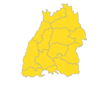 Bodensee-Oberschwaben, Südlicher Oberrhein, Stuttgart, Schwarzwald-Baar-Heuberg, Ostwürttemberg, Nordschwarzwald, Neckar-Alb, Mittlerer Oberrhein, Hochrhein-Bodensee, Franken, Donau-Iller, Unterer Neckar
