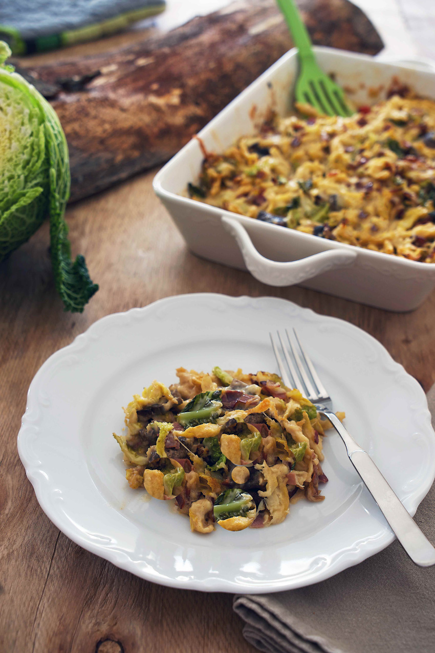 Spätzle-Wirsing-Auflauf mit Schwarzwälder Schinken