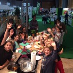 Badenmesse 2015: Kochen mit Landfrauenpräsidentin Rosa Karcher und Schulkindern
