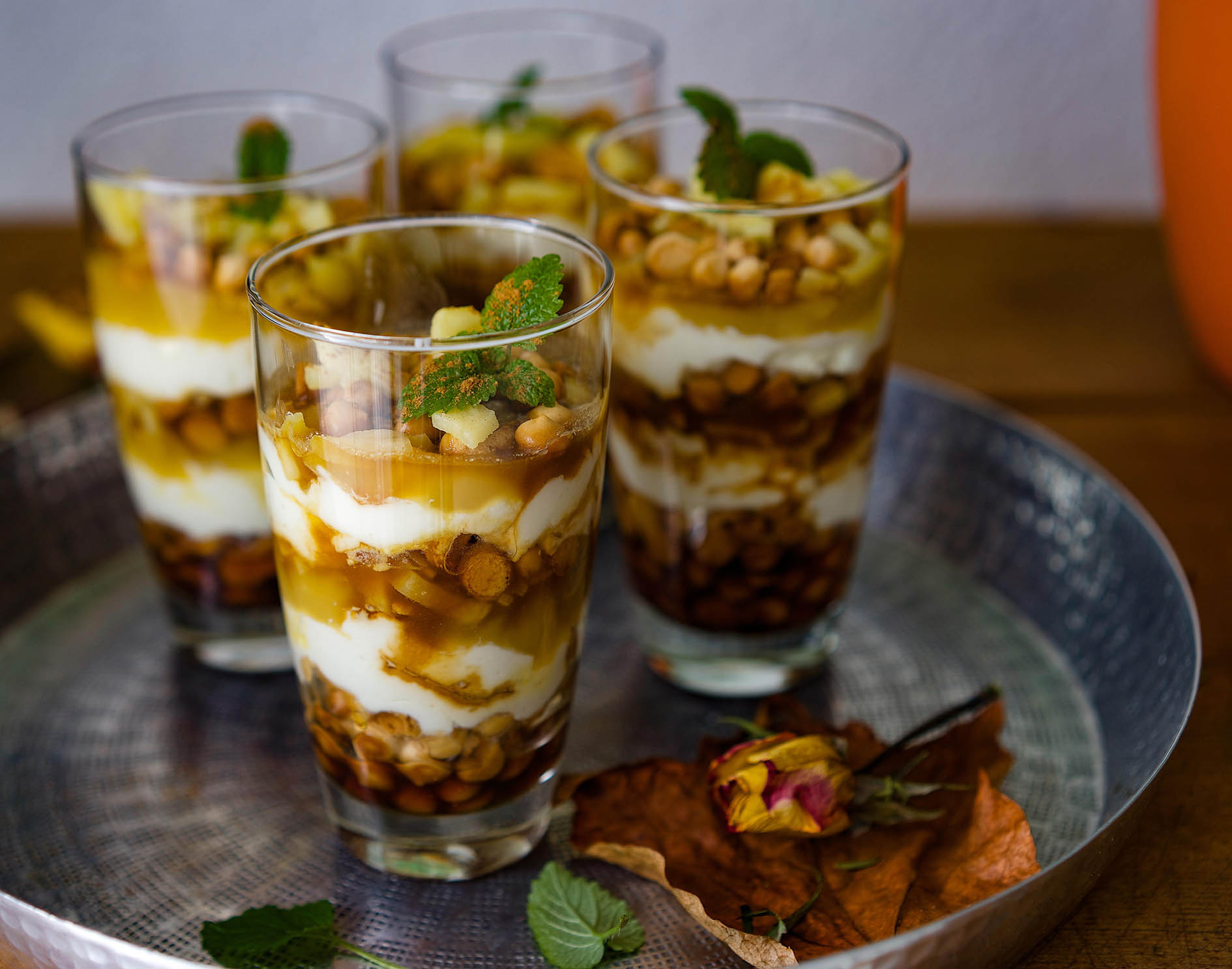 Apfel Tiramisu mit schwäbischen Wibele