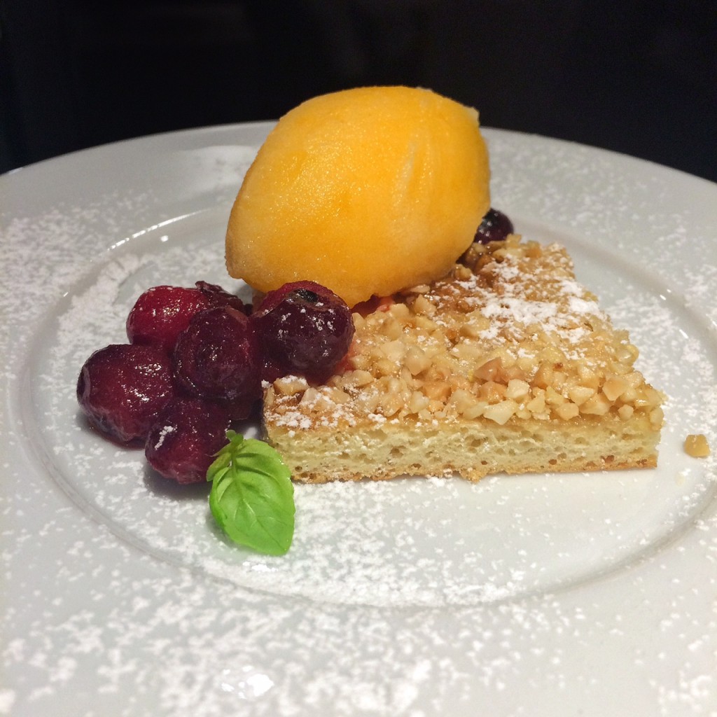 Butterkuchen & weihnachtliches Mandarinensorbet mit Sternanis und Zimt