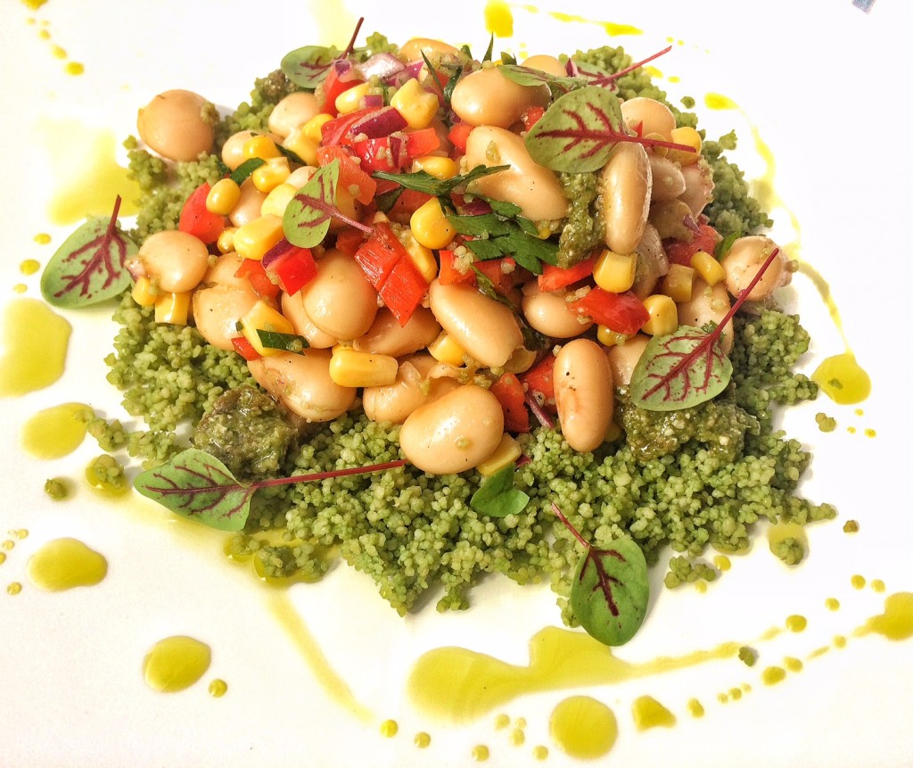 Couscous auf heimische Art – Grasgrüner Weizensalat mit dicken Bohnen