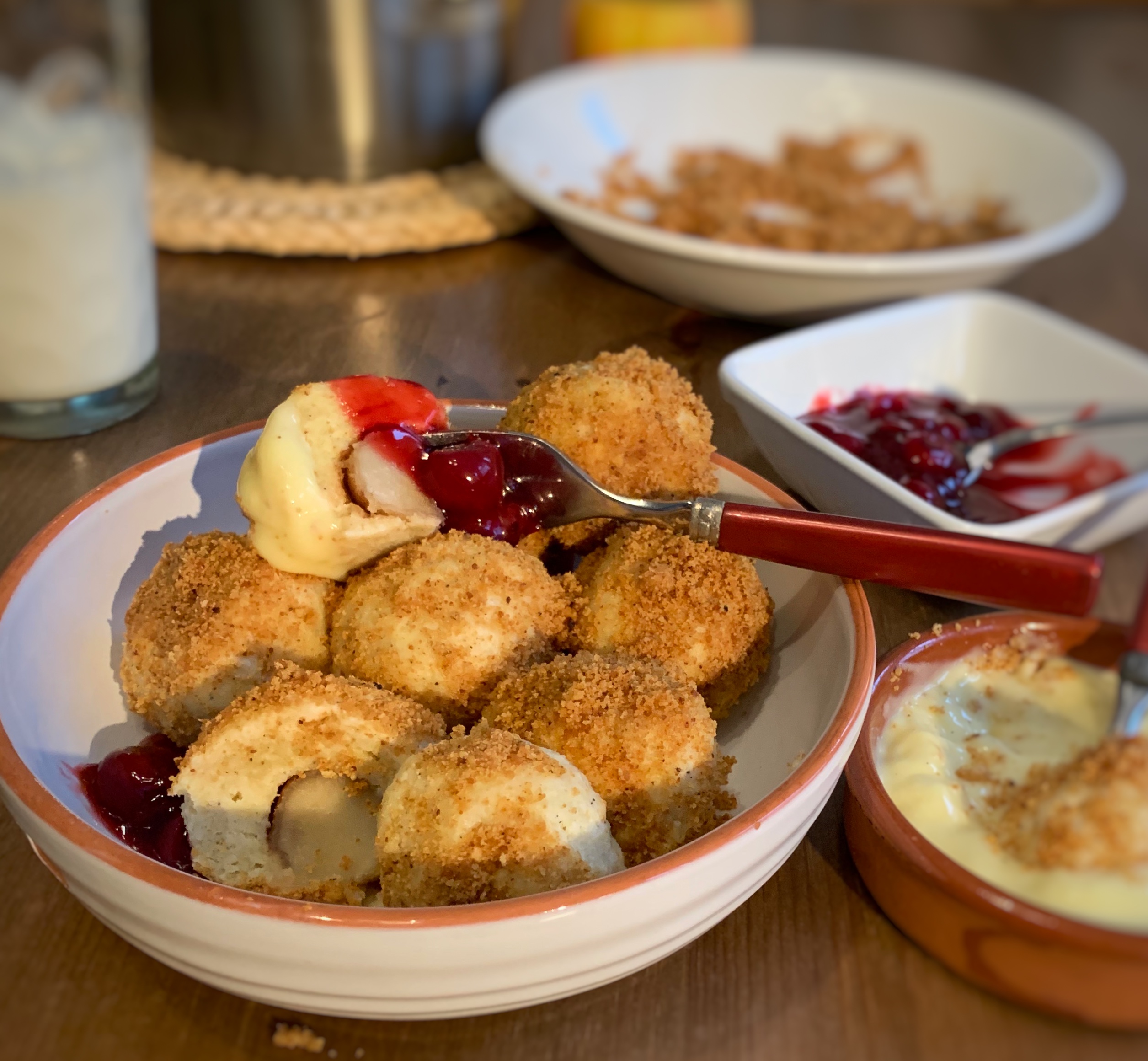 Marzipan-Quarkknödel mit Mandelbrösel – Schmeck den Süden