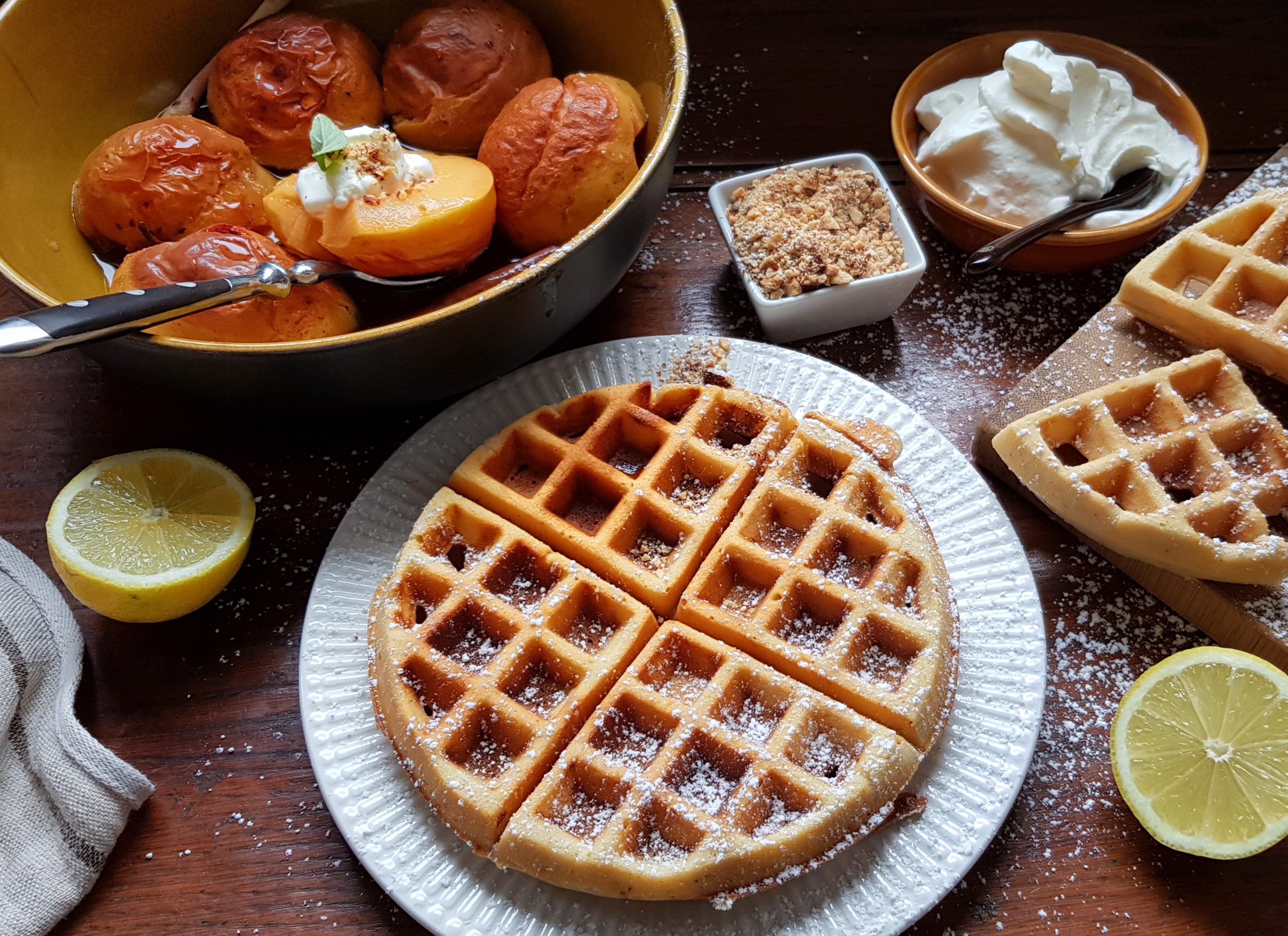 Herbstgedicht: Quitten „Winzerart“ mit süßen Waffeln